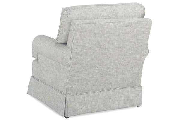 Olive 8-Way Hand Tied Traditional Rolled Arm Fabric Chair With Shallow Seat