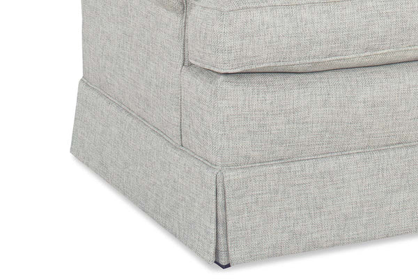 Olive 8-Way Hand Tied Traditional Rolled Arm Fabric Chair With Shallow Seat