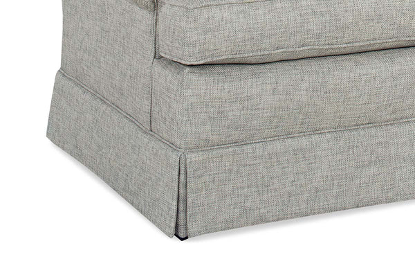 Olive 61 Inch 8-Way Hand Tied Traditional Rolled Arm Fabric Loveseat With Shallow Seat