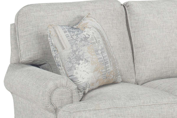 Olive 81 Inch 8-Way Hand Tied Fabric Rolled Arm Queen Traditional Sleeper Sofa With Shallow Seat