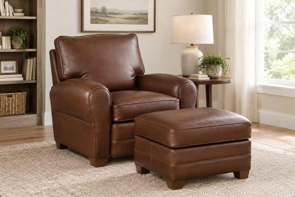 Orleans Leather French Club Chair