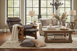 Orson Arts And Crafts Style Mission Leather Recliner