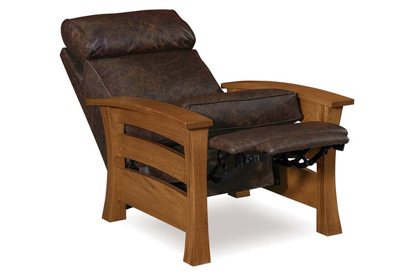 Orson Arts And Crafts Style Mission Leather Recliner