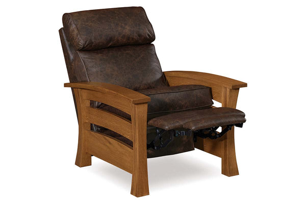 Orson Arts And Crafts Style Mission Leather Recliner