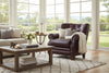 Image of Otis Leather Tufted Tight Back Accent Chair