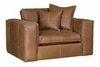 Image of Otto Pillow Back Modern Leather Club Chair