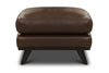 Image of Jude Mid-Century Modern Leather Pillow Top Foot Stool Ottoman