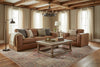 Image of Otto 98 Inch Modern Leather Pillow Back Sofa - Embrace The Finest In Comfort And Quality