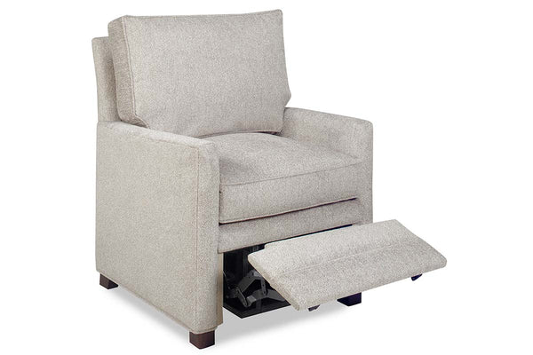 Paige Fabric "Hybrid" Pillow Back Track Arm Chair With Power Footrest