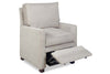 Image of Paige Fabric "Hybrid" Pillow Back Track Arm Chair With Power Footrest