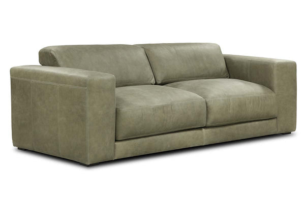 Palmer Modern Leather Track Arm Sofa Collection