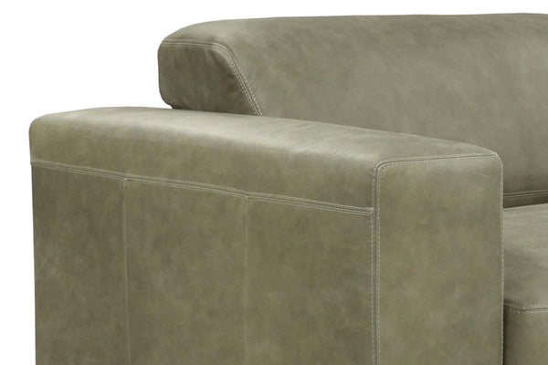 Palmer Modern Leather Track Arm Sofa Collection