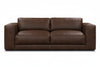 Image of Palmer 94 Inch Modern Leather Two Cushion Track Arm Sofa