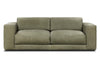 Image of Palmer 94 Inch Modern Leather Two Cushion Track Arm Sofa
