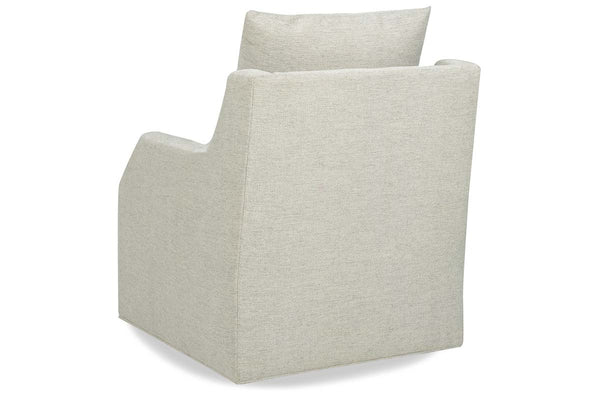 Pamela 8-Way Hand Tied Fabric 360 Swivel Pillow Back Accent Chair
