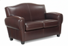 Image of Parisian Leather Loveseat w/ Moustache Back