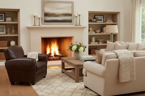 Parisian Leather Moustache Back Club Chair