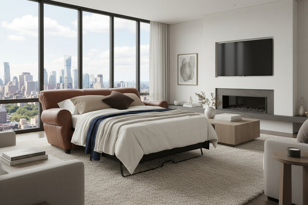 Parker Leather Club Style Living Room Furniture Collection