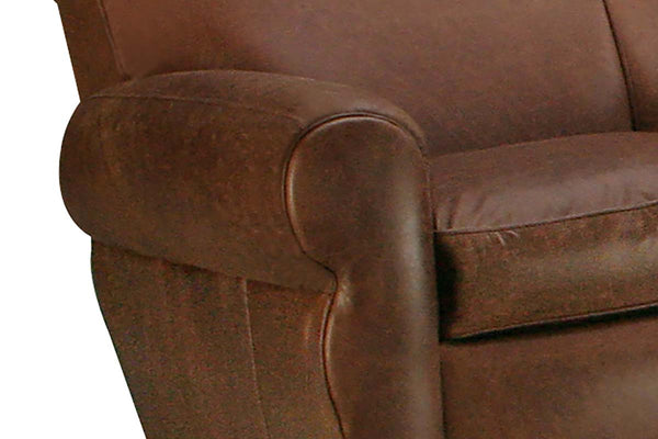 Parker Leather Manhattan Style 3 Piece Living Room Sofa Set