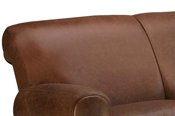 Parker 83.5 Inch Vintage Leather Cigar Club Sofa Like The Manhattan