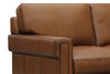 Image of Patton Modern Leather Track Arm Sofa Collection
