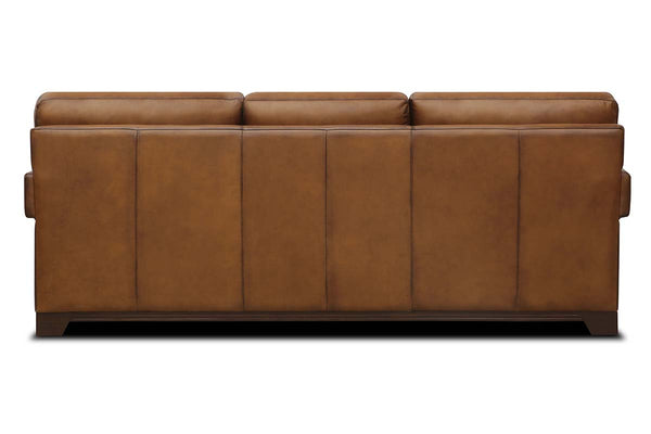 Patton 91 Inch Modern Leather Track Arm Sofa