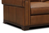 Image of Patton 91 Inch Modern Leather Track Arm Sofa