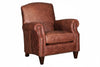 Image of Percy Leather Tight Back Accent Chair