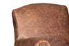 Image of Percy Leather Tight Back Accent Chair
