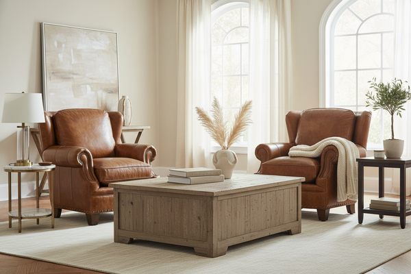 Perry Large Leather Club Chair