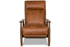Image of Peter Mid-Century Modern Leather And Wood Recliner Chair