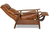 Image of Peter Mid-Century Modern Leather And Wood Recliner Chair