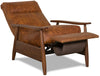 Image of Peter Mid-Century Modern Leather And Wood Recliner Chair