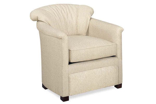 Petra Fabric "Hybrid" Waterfall Pillow Back Barrel Chair With Power Footrest