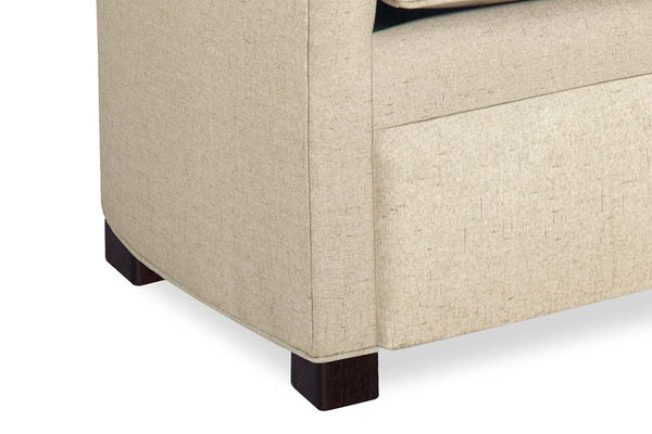 Petra Fabric "Hybrid" Waterfall Pillow Back Barrel Chair With Power Footrest