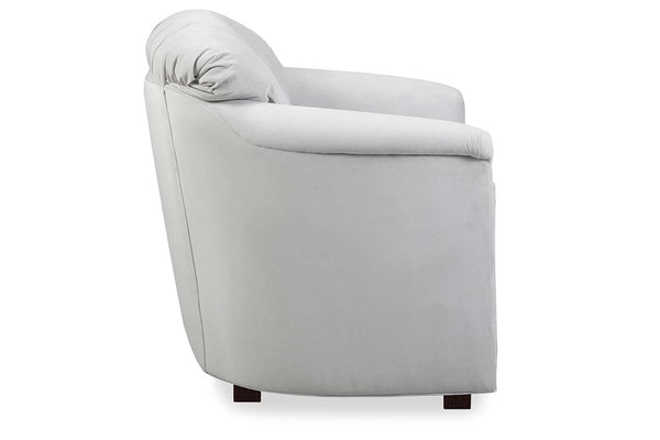 Petra Fabric "Hybrid" Waterfall Pillow Back Barrel Chair With Power Footrest