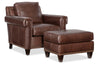 Image of Phillip Transitional Leather Club Chair