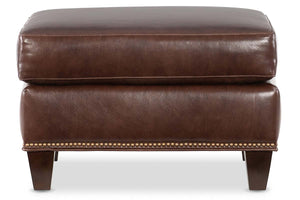 Phillip Transitional Leather Ottoman