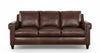 Image of Phillip 82 Inch Transitional Three Cushion Pillow Back Leather Sofa