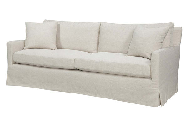 Phoebe Pebble 85 Inch Slipcovered "Quick Ship" Track Arm Sofa