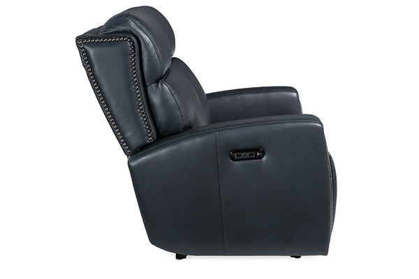 Piers Denim "Quick Ship" ZERO GRAVITY Wall Hugger Reclining Leather Living Room Furniture Collection