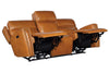 Image of Piers Honey 80 Inch "Quick Ship" ZERO GRAVITY Wall Hugger Power Leather Reclining Sofa
