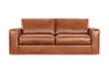 Image of Preston 84 Inch Two Cushion Wide Track Arm Leather Sofa