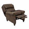 Image of Doyle Leather Bustle Pillow Back Recliner