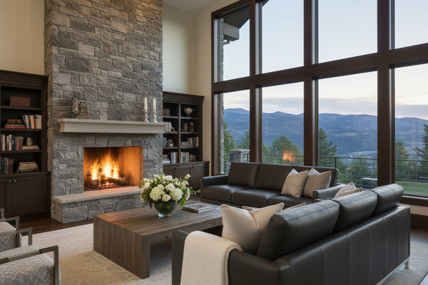 Radcliffe 90 Inch Modern Leather Track Arm Sofa