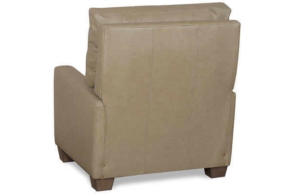 Redmond Small Scale Leather Track Arm Pillow Back Recliner
