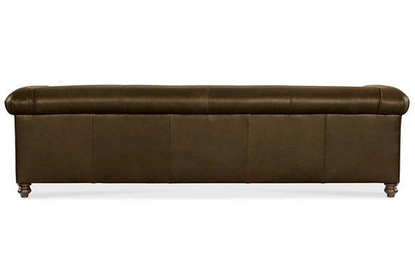 Regal 108 Inch Two Cushion Shelter Arm Leather Sofa