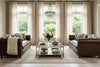 Image of Regal 84 Inch Two Cushion Shelter Arm Leather Sofa