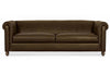 Image of Regal 84 Inch Two Cushion Shelter Arm Leather Sofa