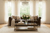 Image of Regal 96 Inch Two Cushion Shelter Arm Leather Sofa